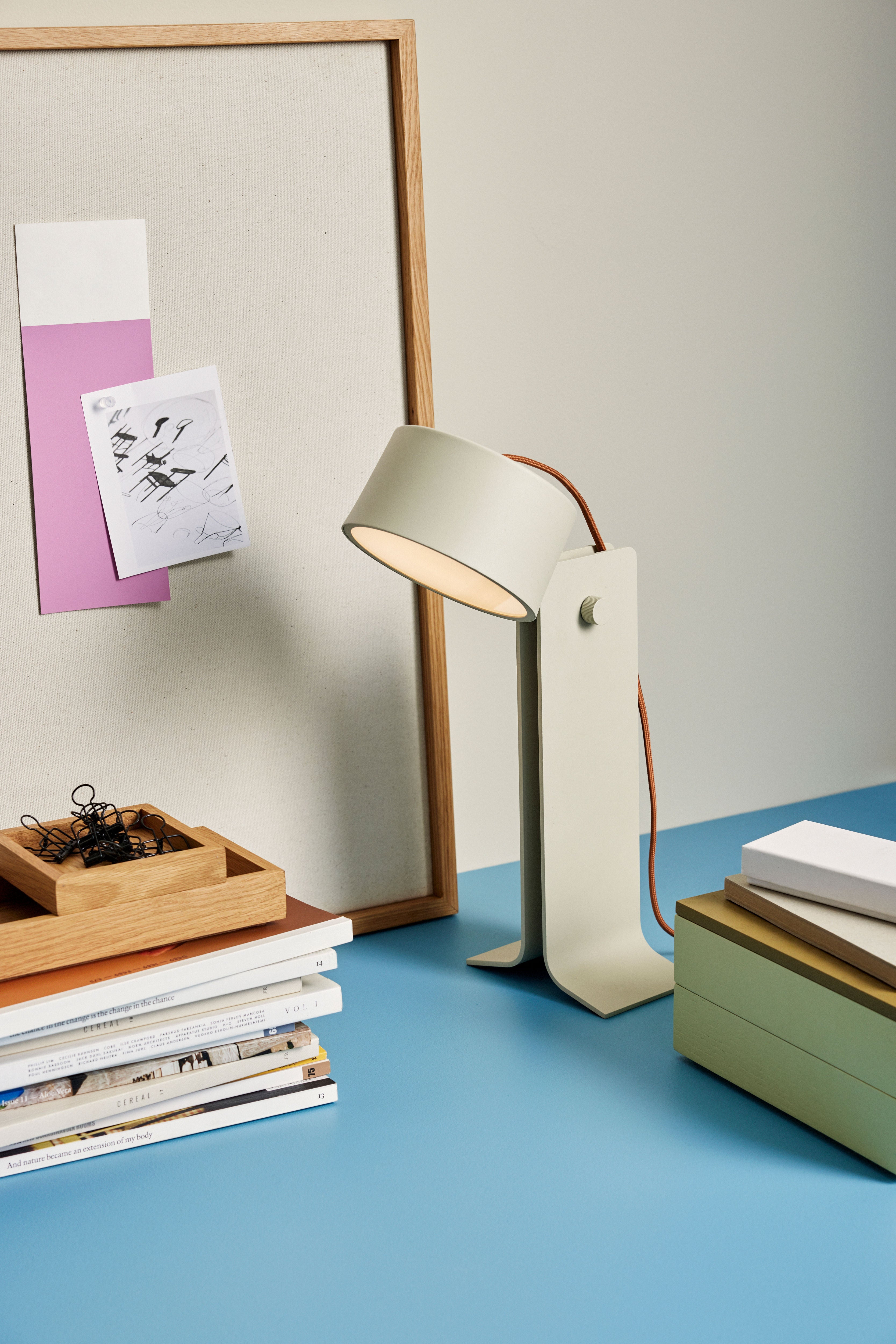 Table lamp "Crea" sand-colored LED dimmable