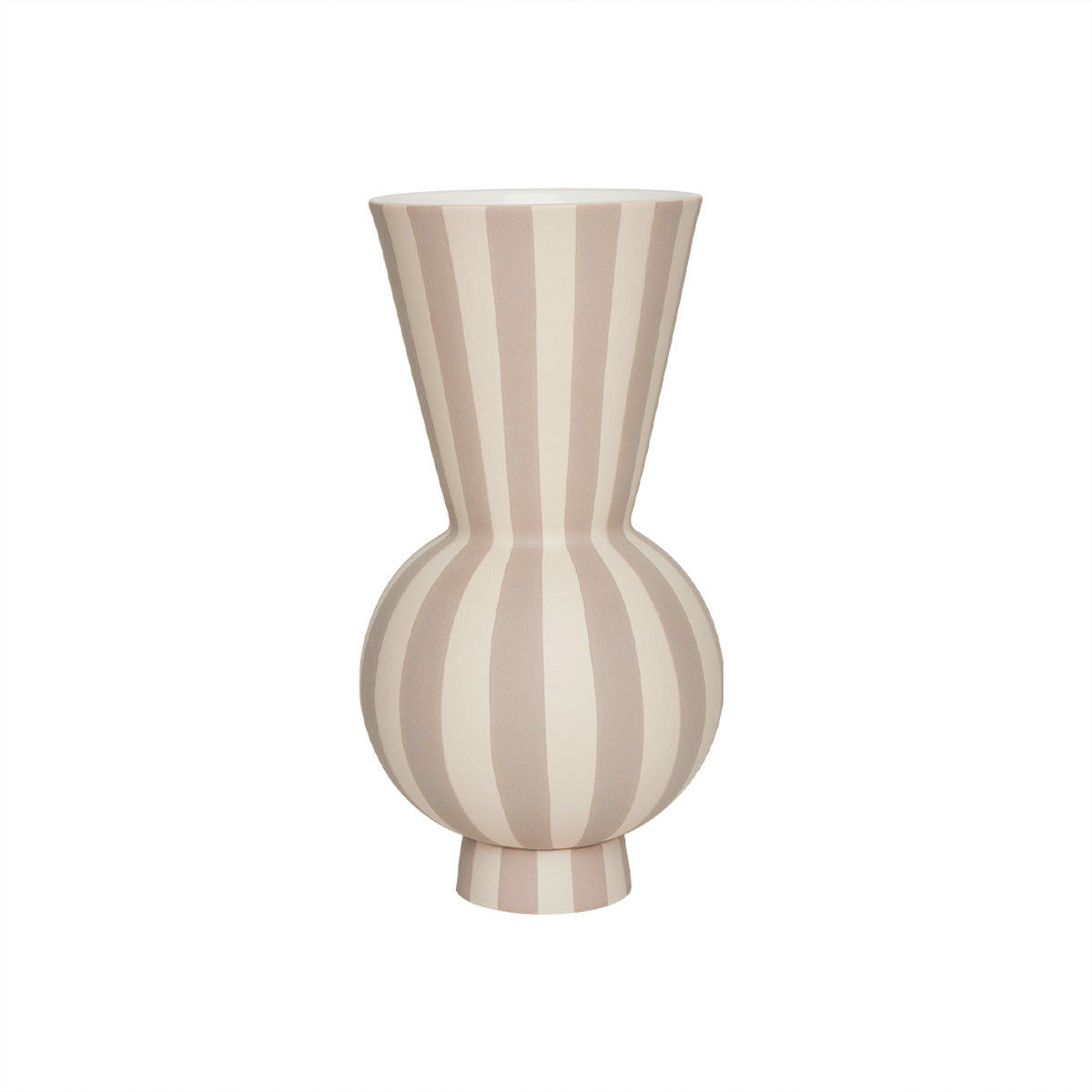 Vase "Toppu" Creme Rund