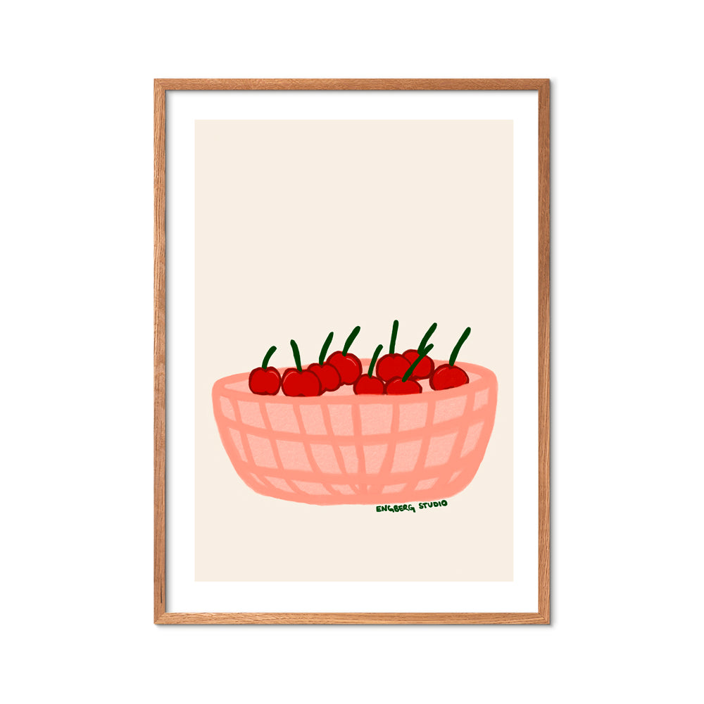 Kunstdruck Cherries in a Basket