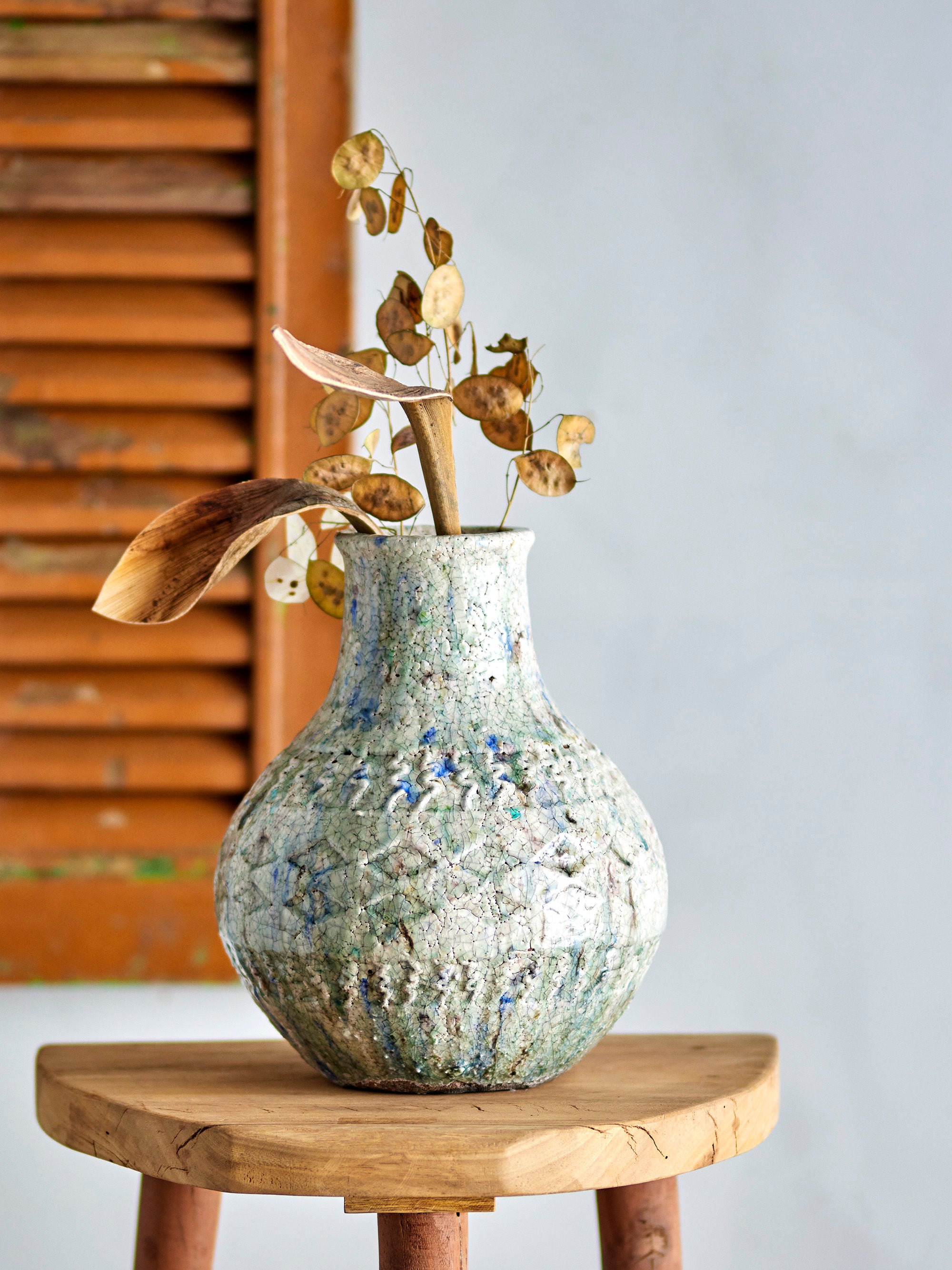 Niin Deko-Vase Creative Collection Blau Terrakotta