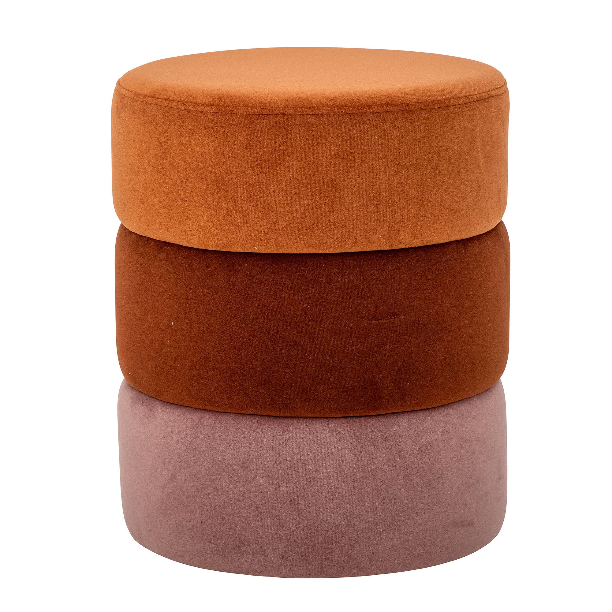 Hocker Pouf "Bilbao" Orange Velour