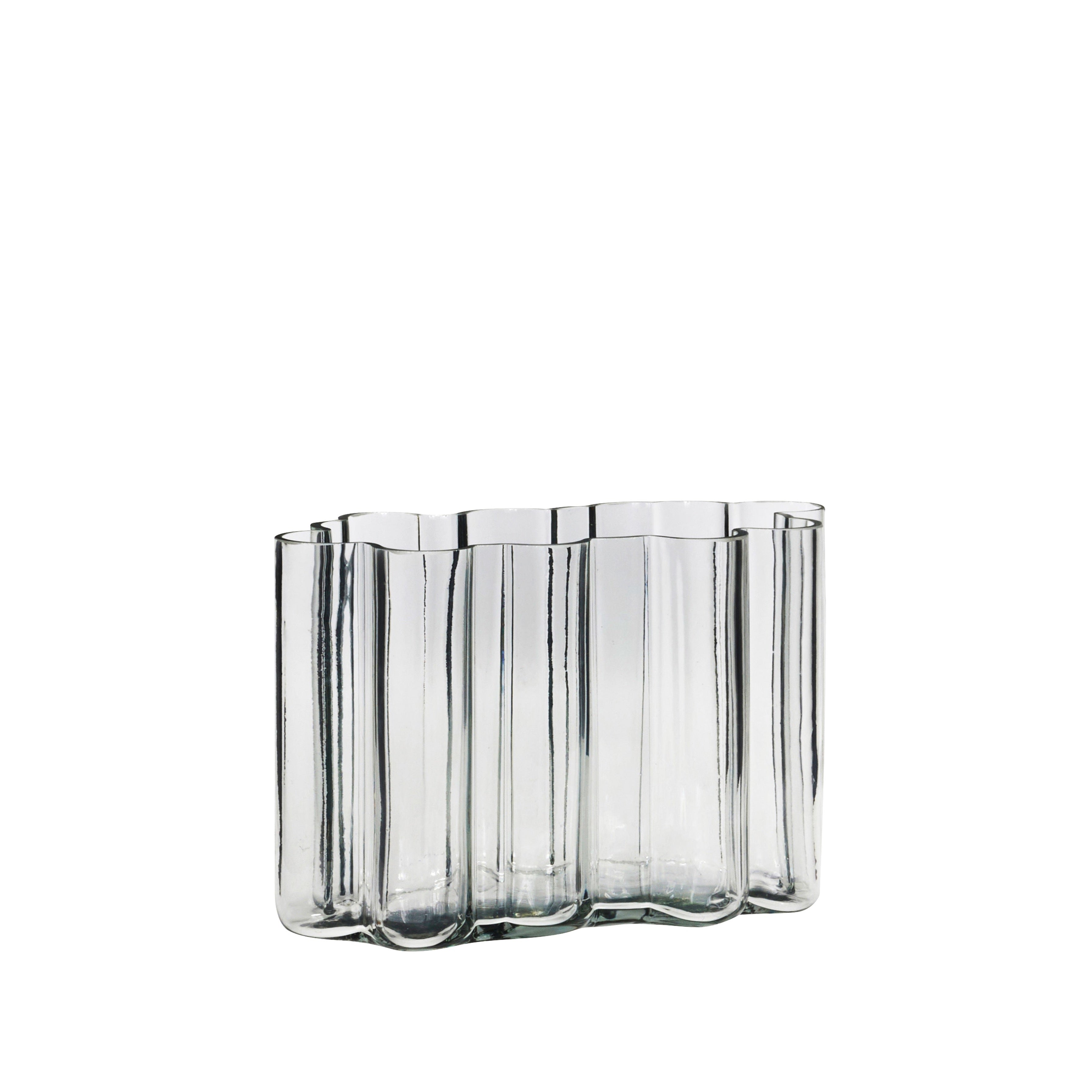 Umber Vase Klar Glas Schlankes Design