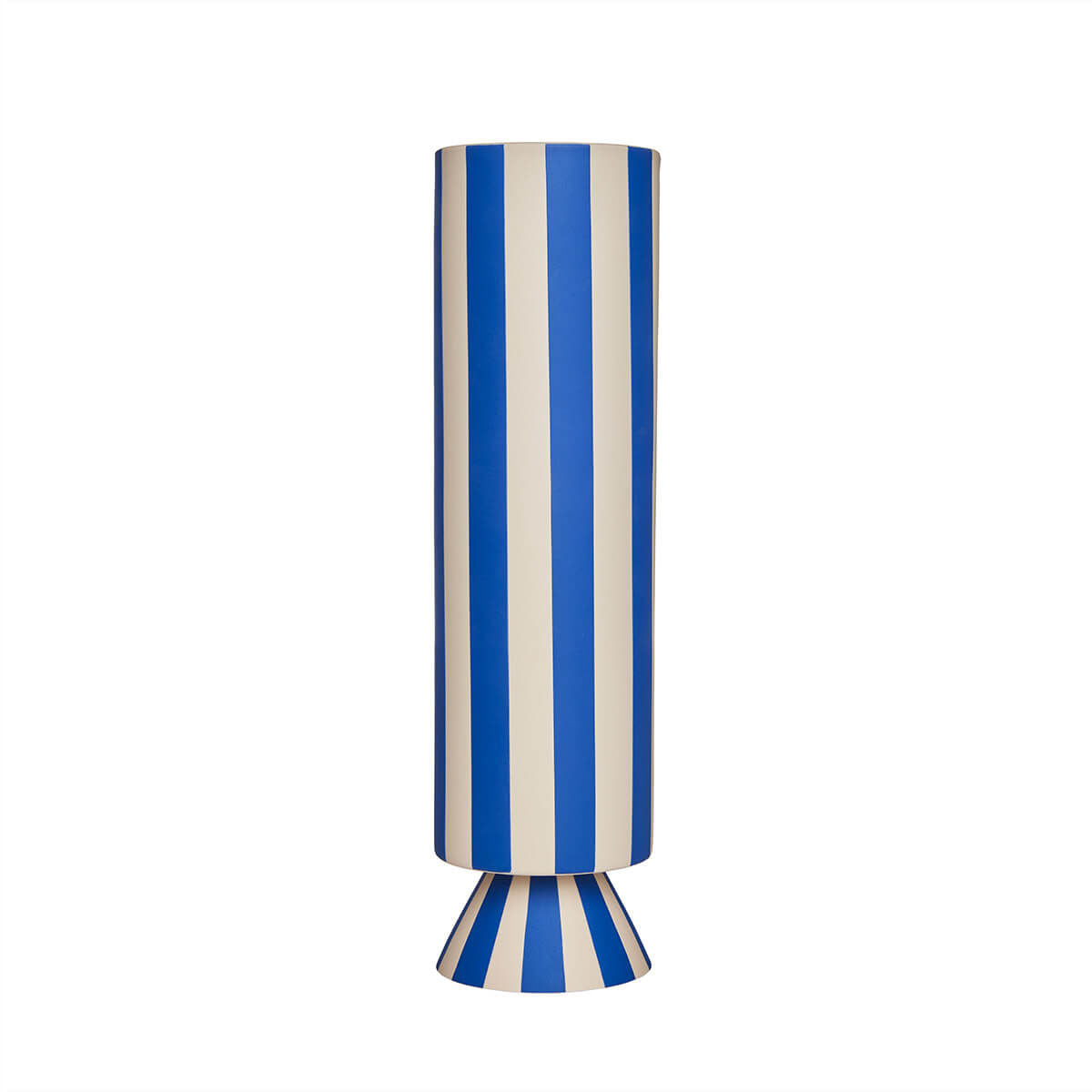 Toppu Vase Hoch Stein Blau Gestreift - Limitierte Auflage