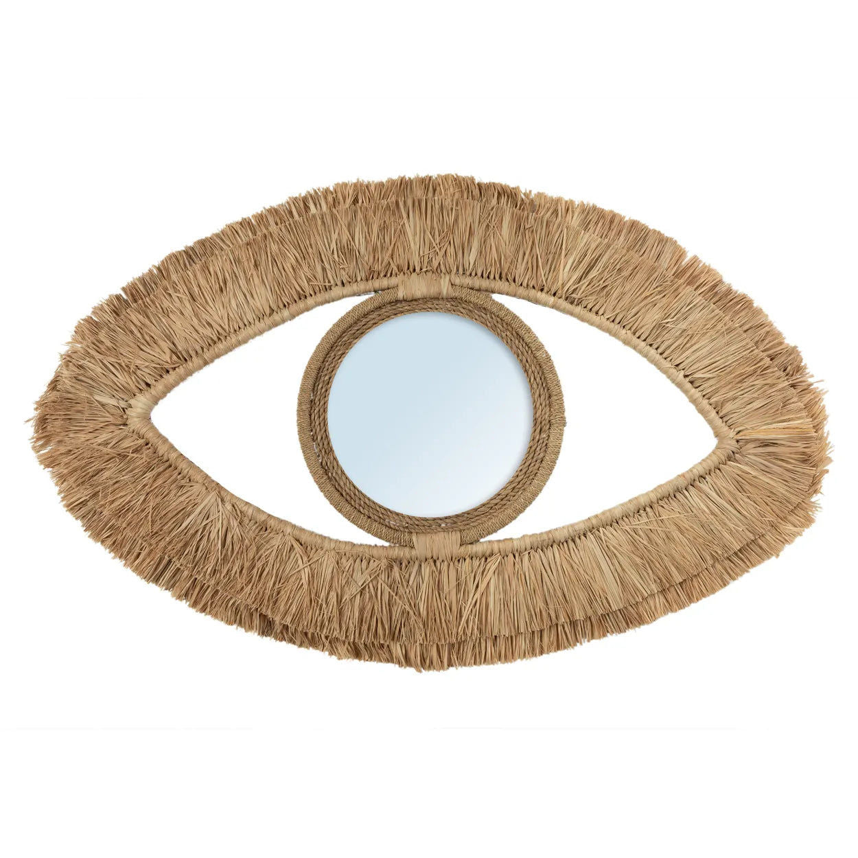 Spiegel "The Raffia Eye" Natur M