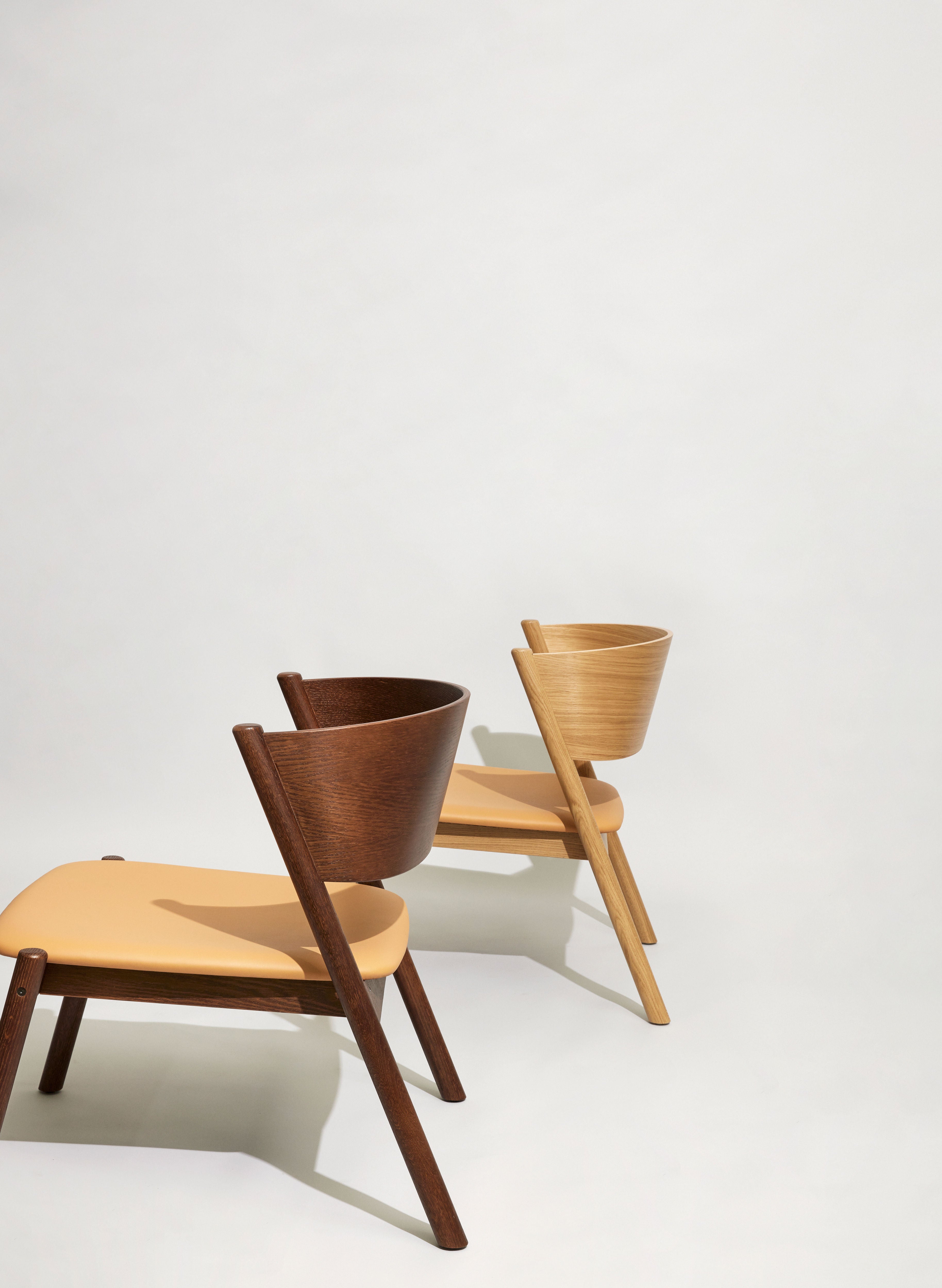 Lounge chair "Oblique" seat natural colour