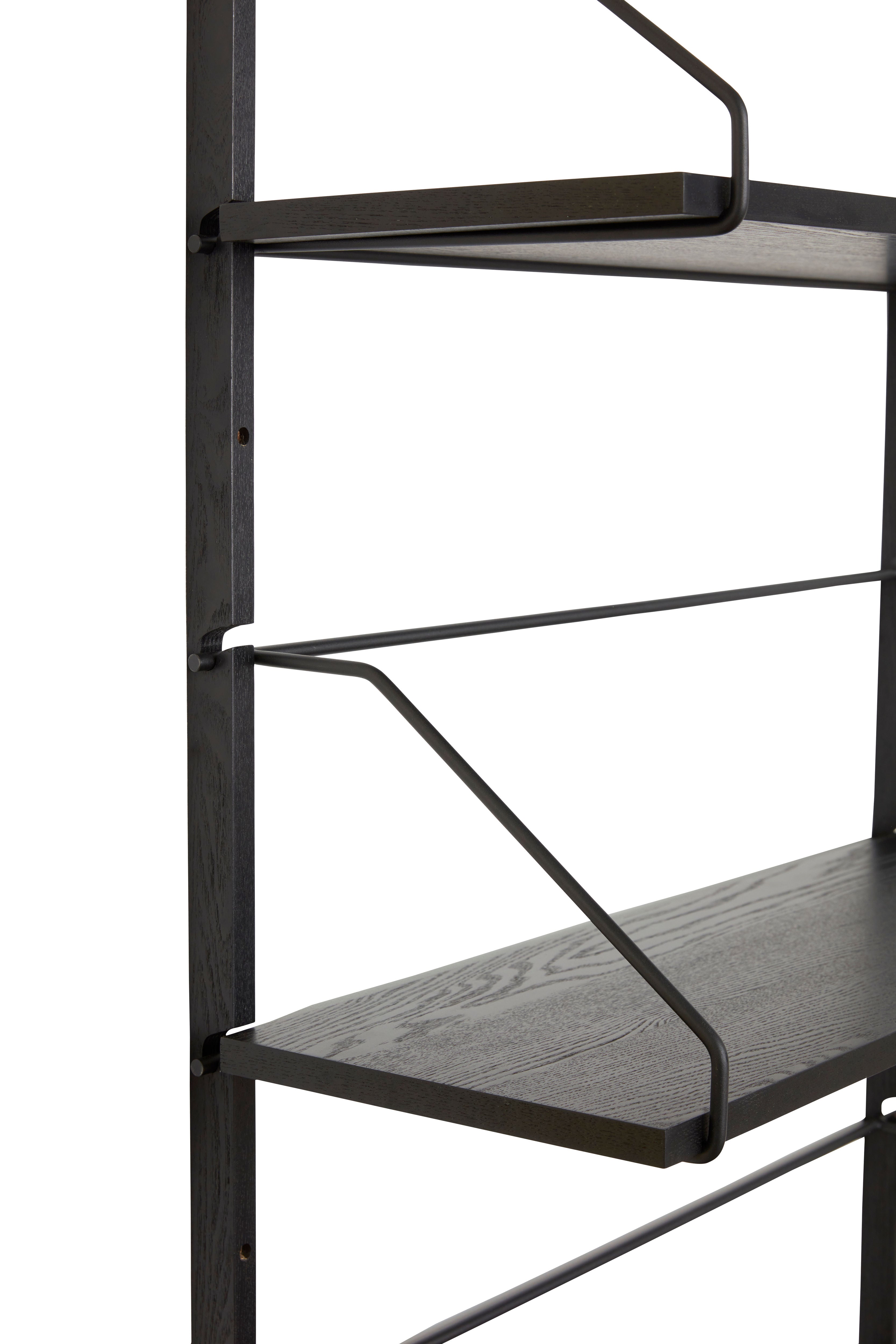 Wall shelf "Norm" 4 shelves black