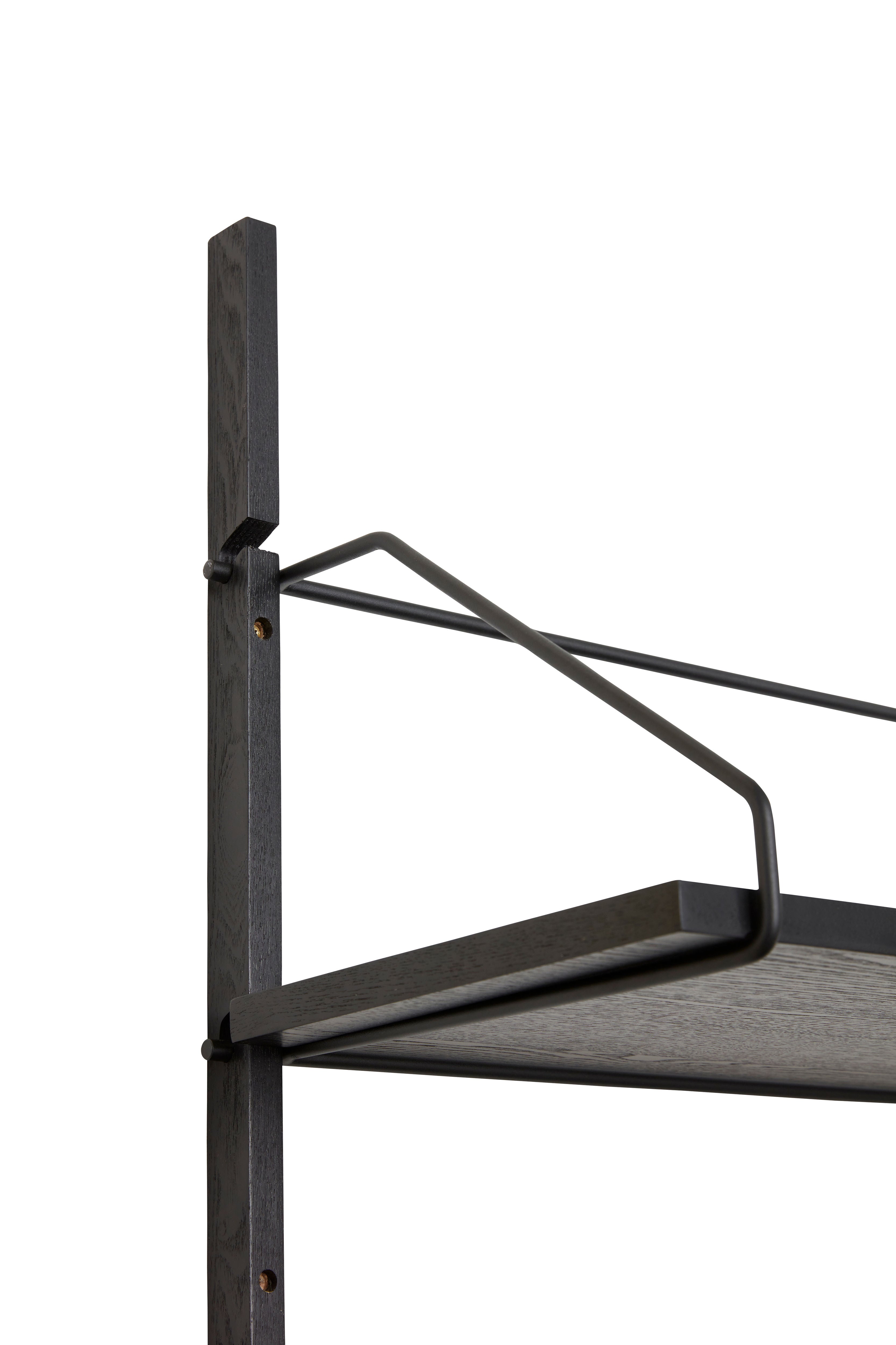 Wall shelf "Norm" 4 shelves black