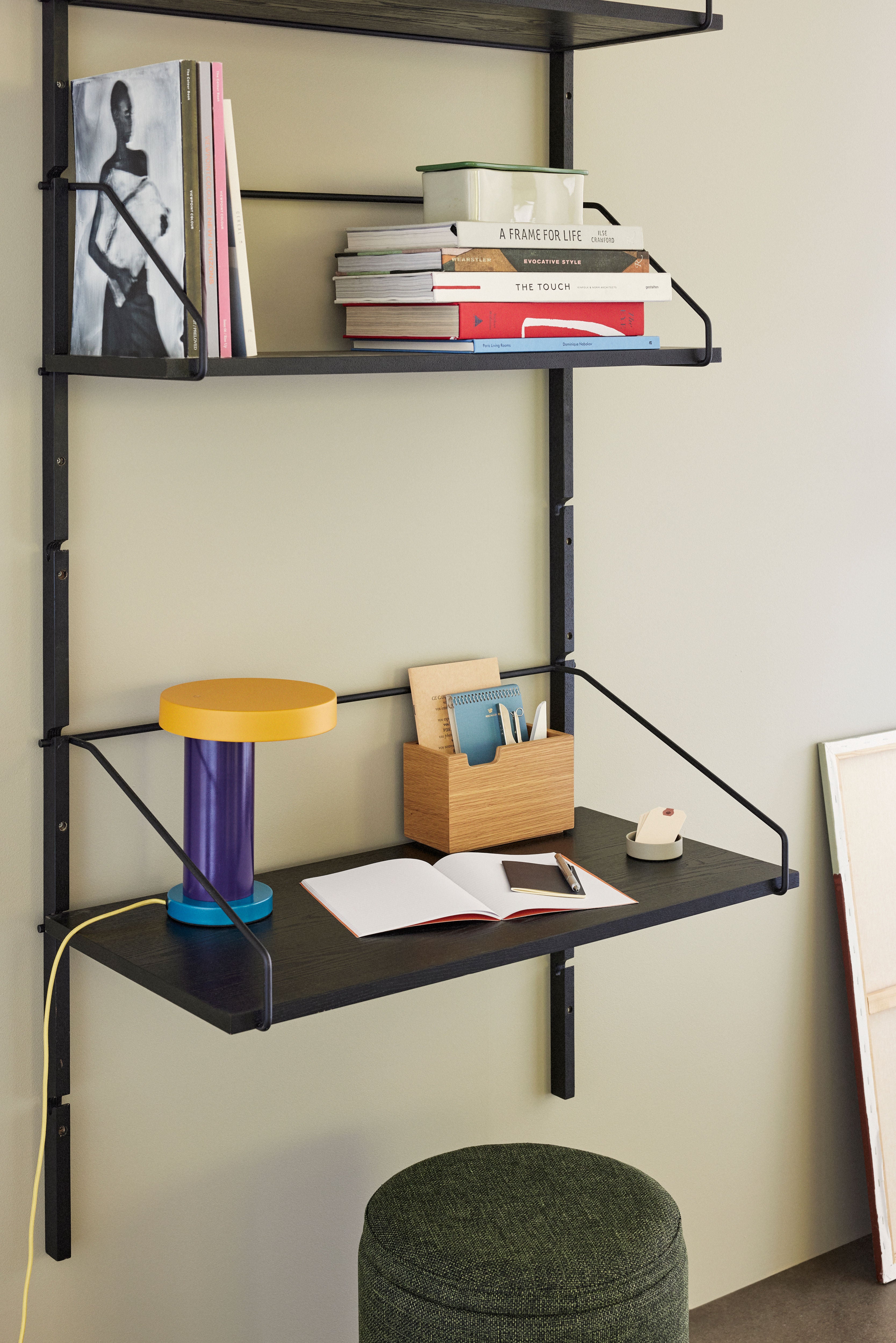 Wall shelf "Norm" 4 shelves black