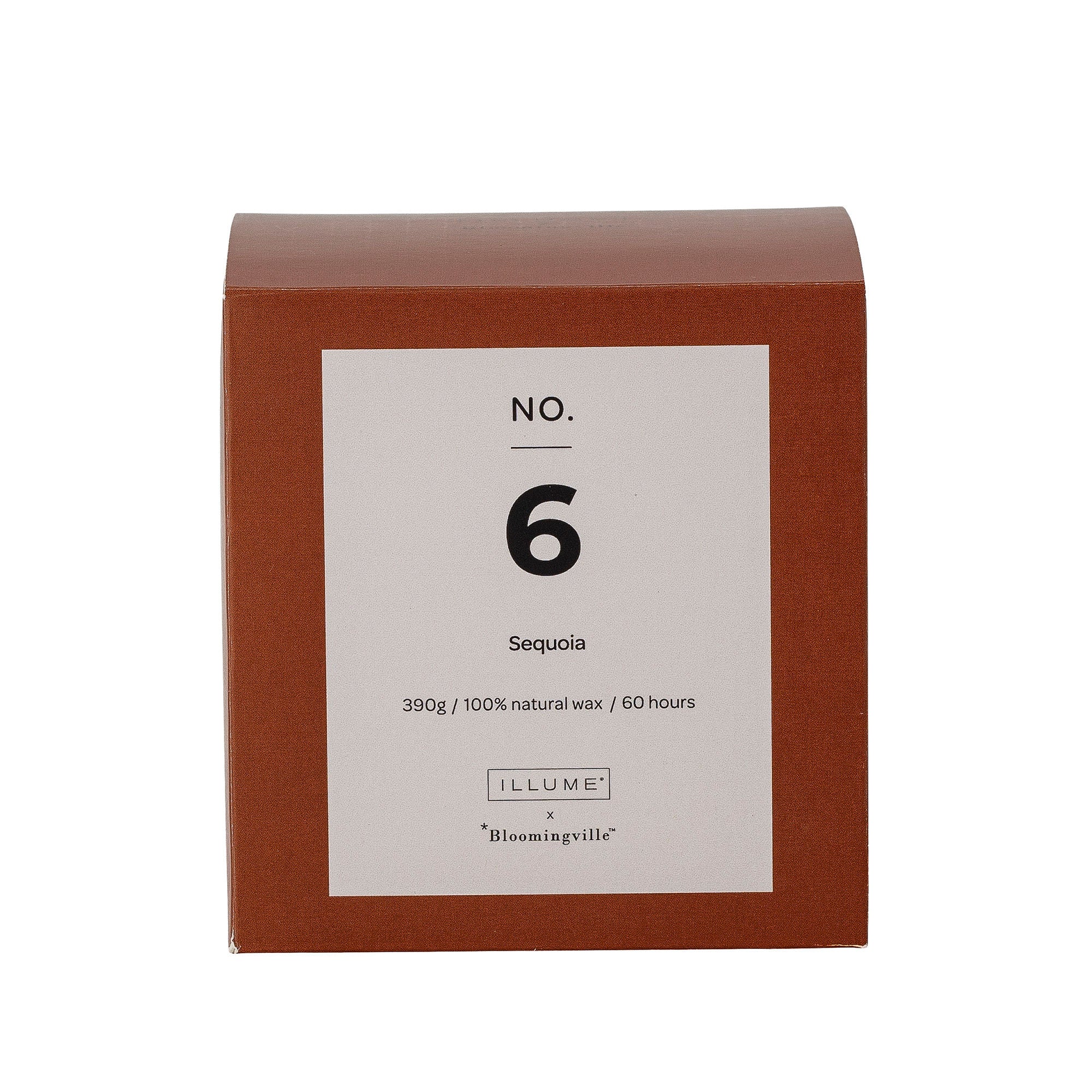 Scented Candle NO. 6 "Sequoia" Brown Natural Wax