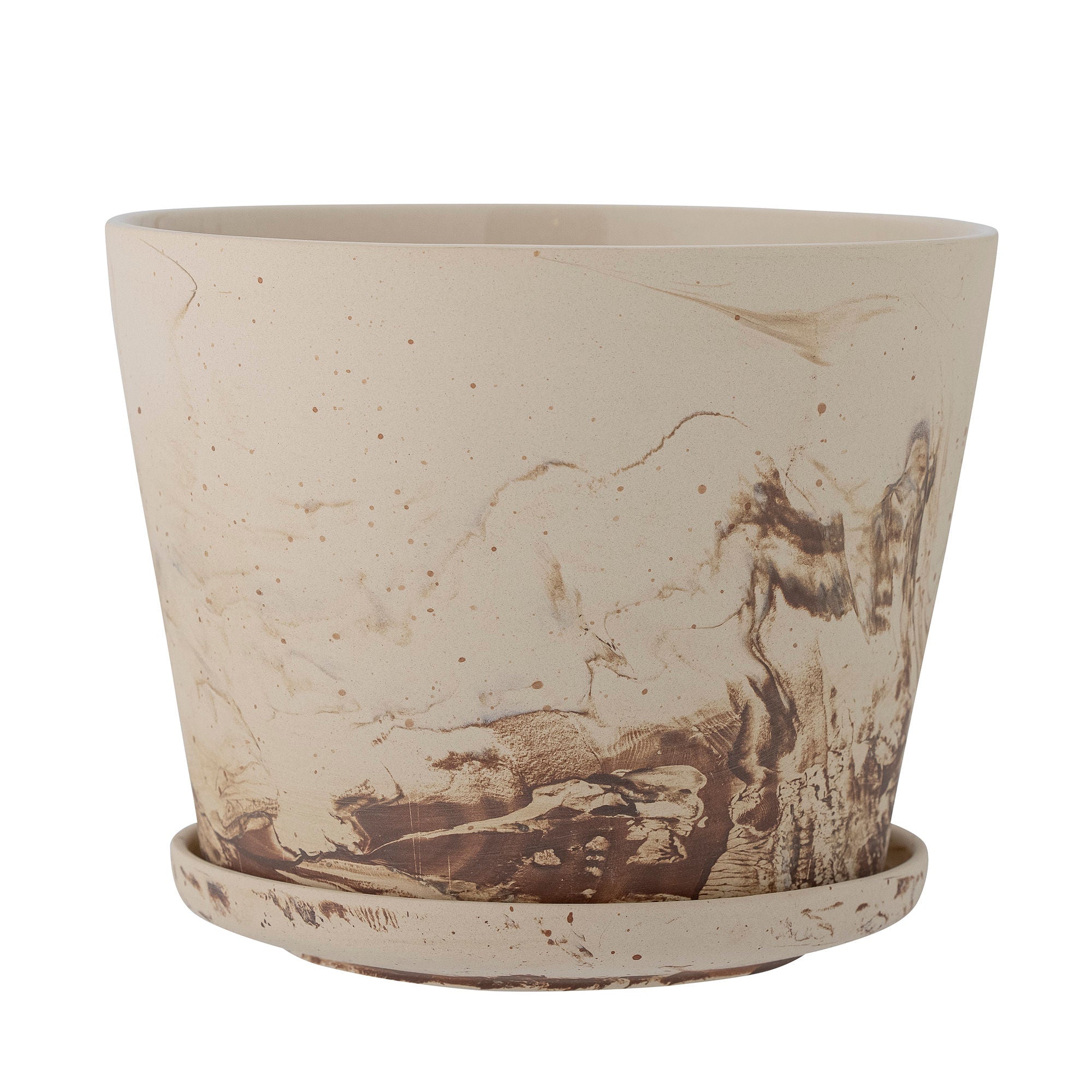 Flowerpot "Stacy" Brown Stoneware