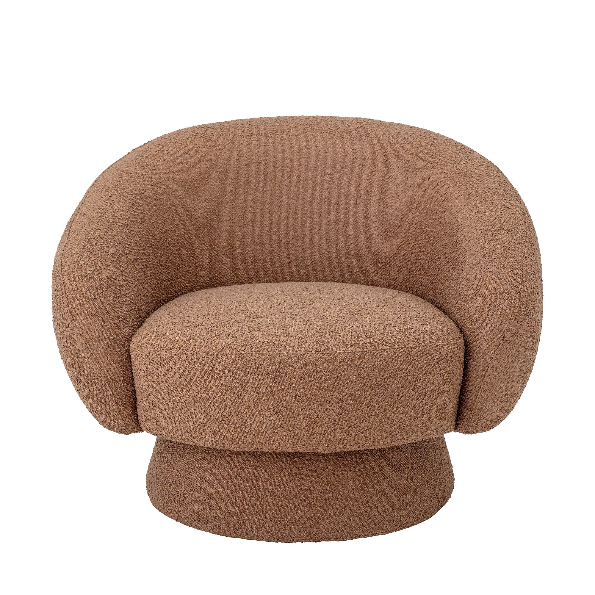 Loungesessel 'Ted' in Braun aus Polyester – Einladender Komfort in warmem Karamellton.