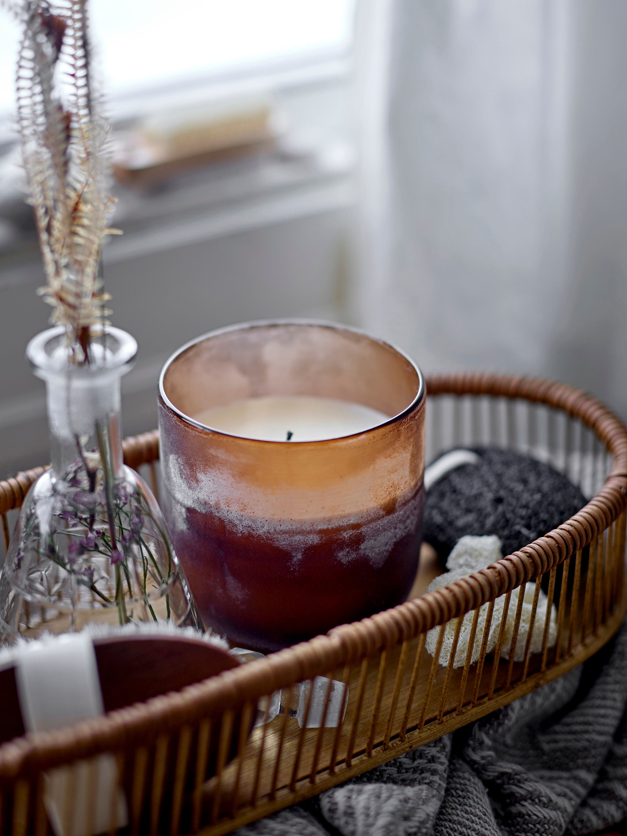 Scented Candle NO. 5 "Sea Salt" Brown Natural Wax