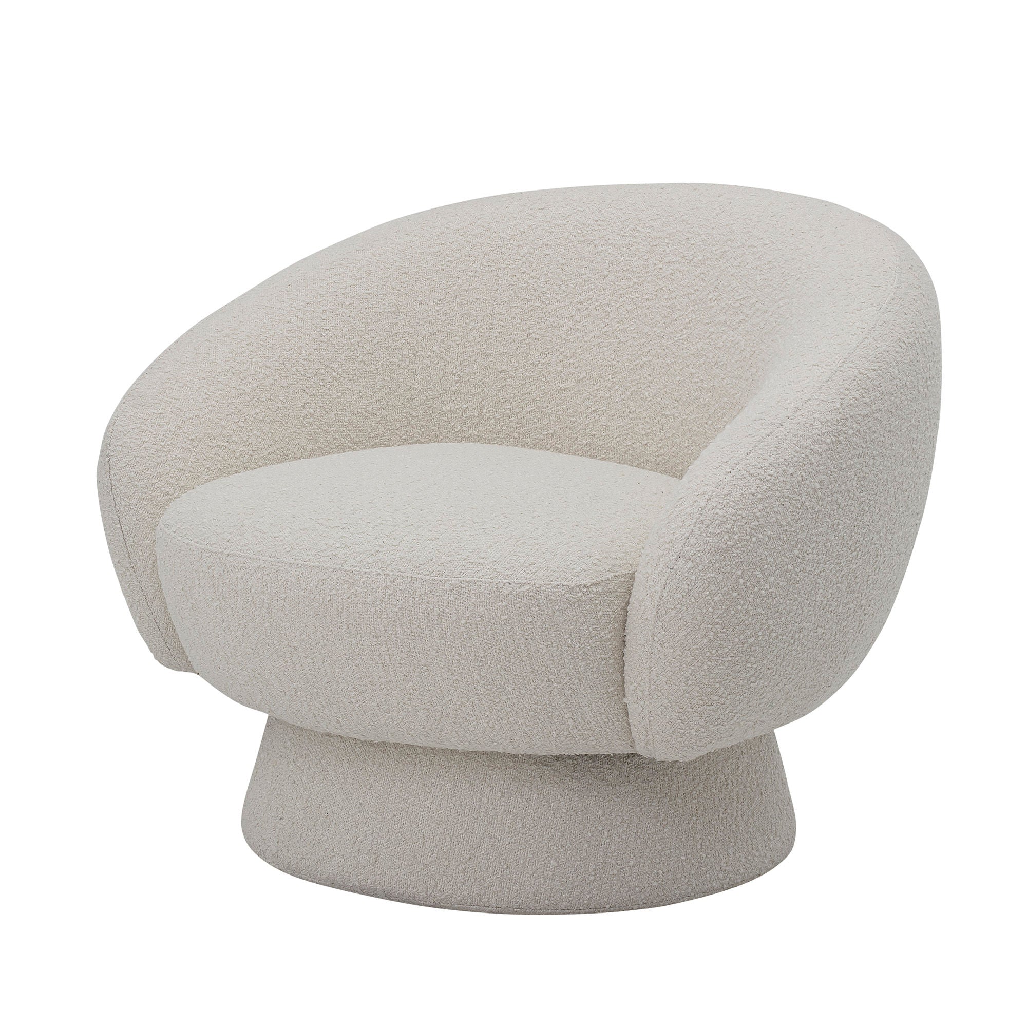 Lounge chair "Ted" white polyester