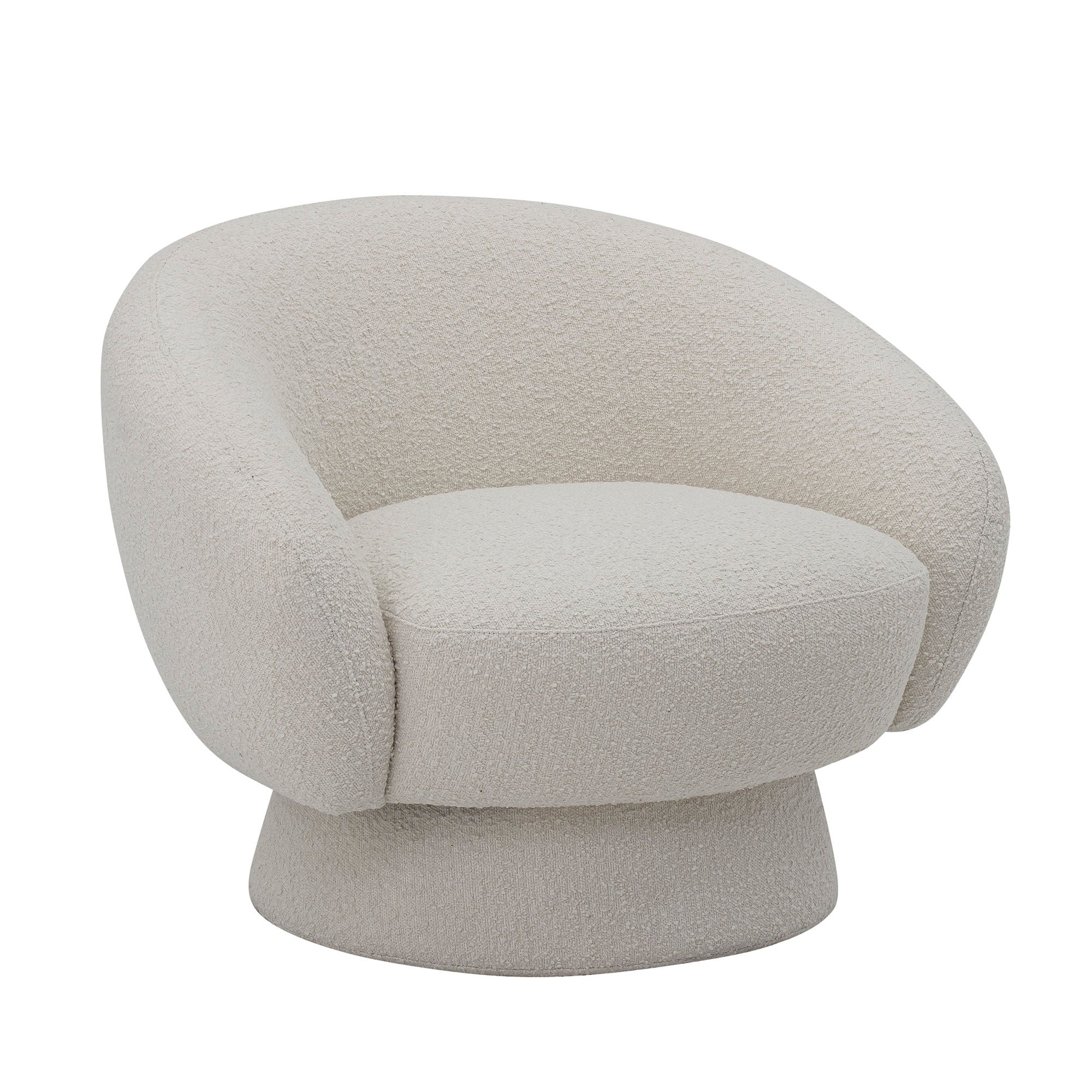 Lounge chair "Ted" white polyester