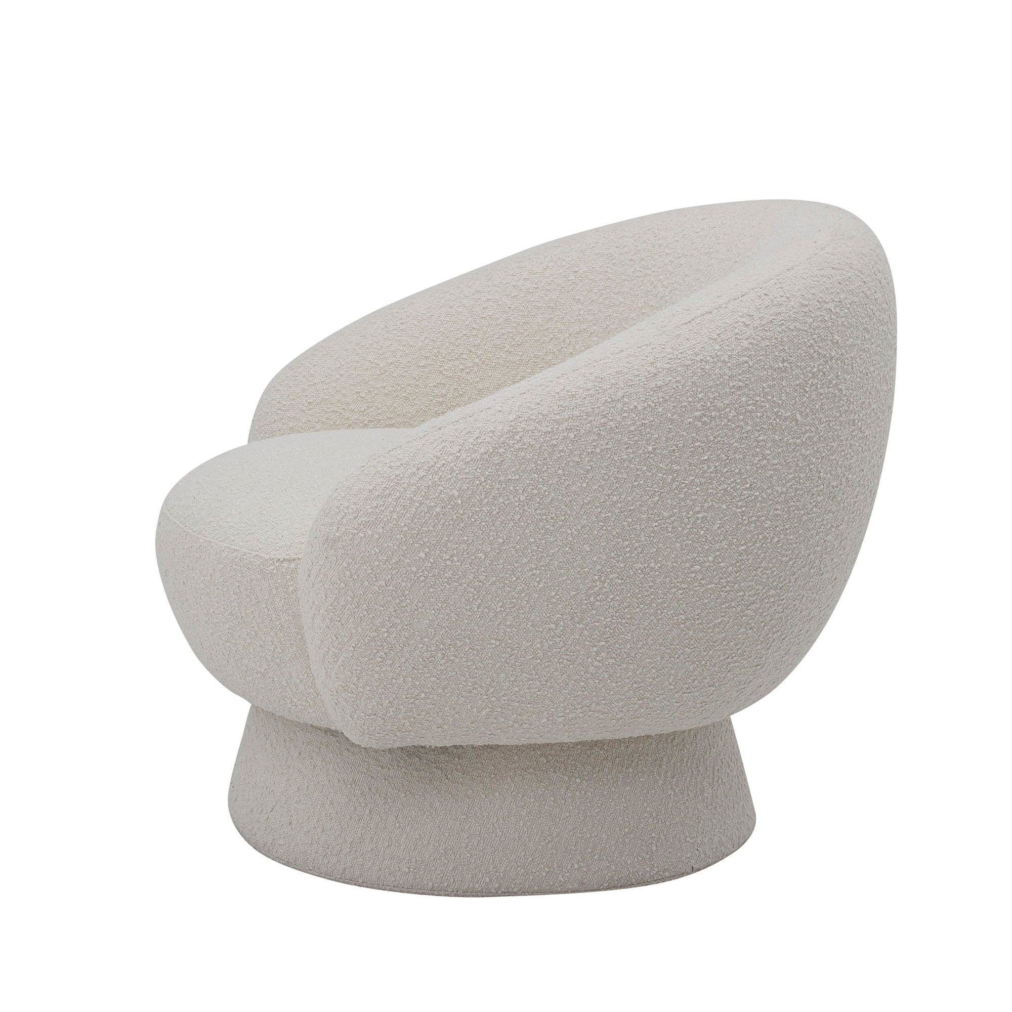 Lounge chair "Ted" white polyester