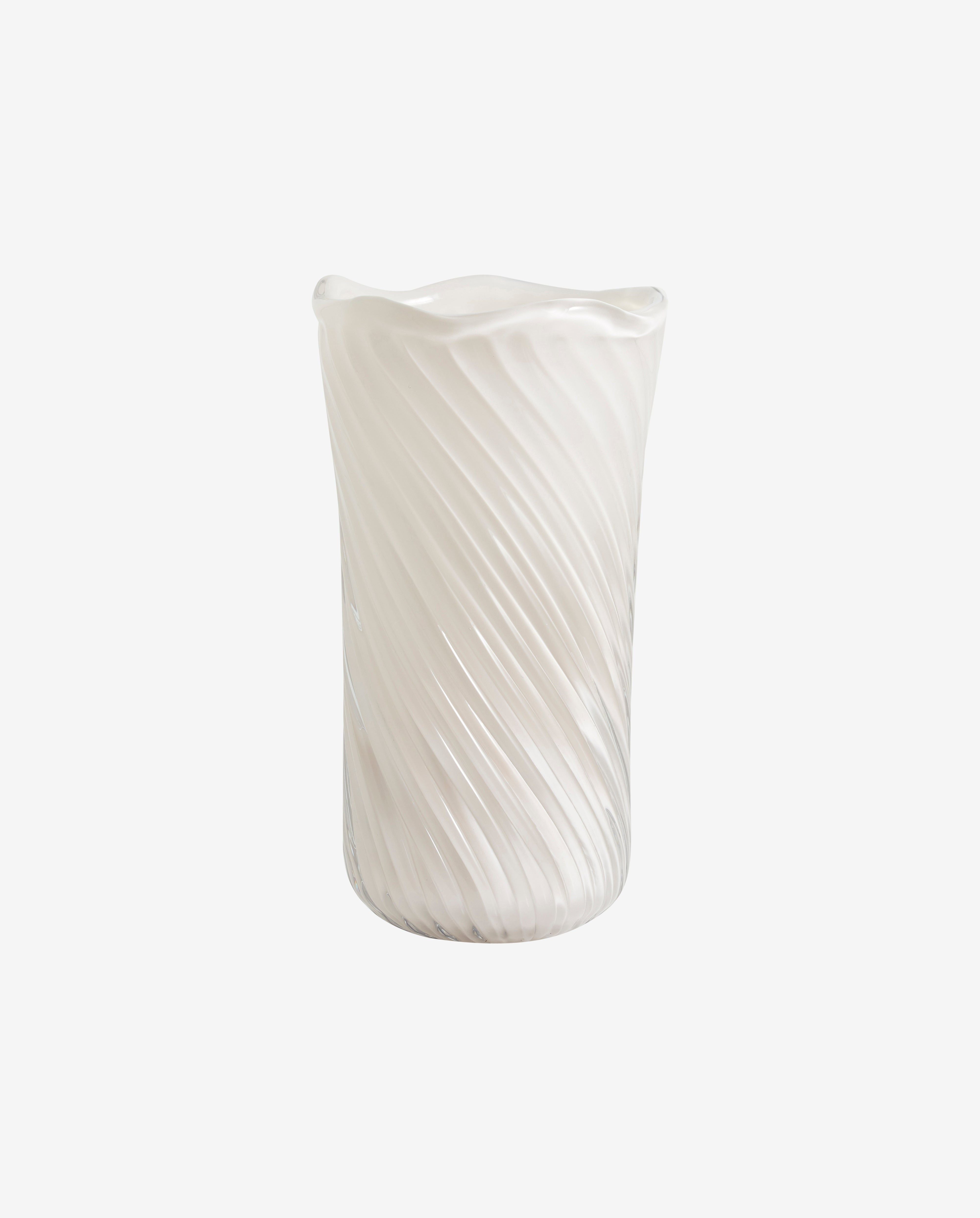 Glasvase "HELLE" Vase Off white