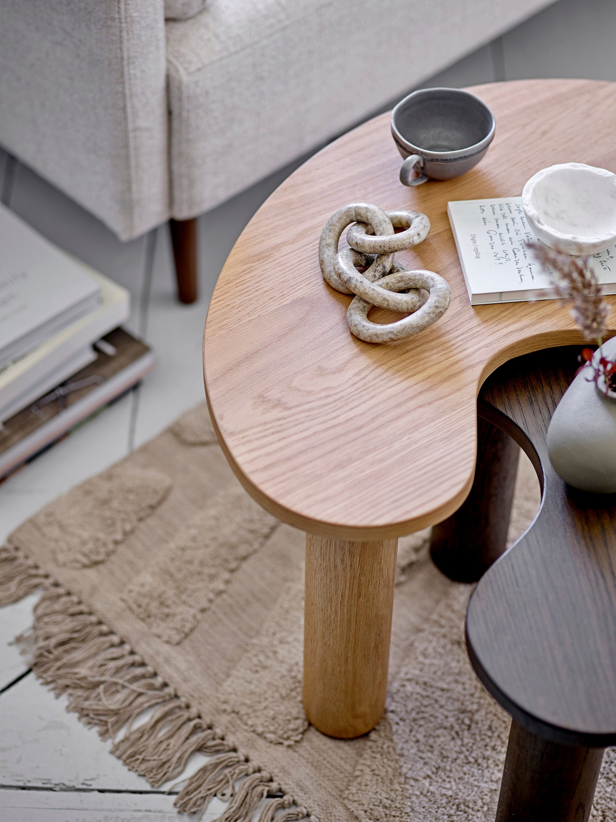 Coffee table "Luppa" brown rubberwood