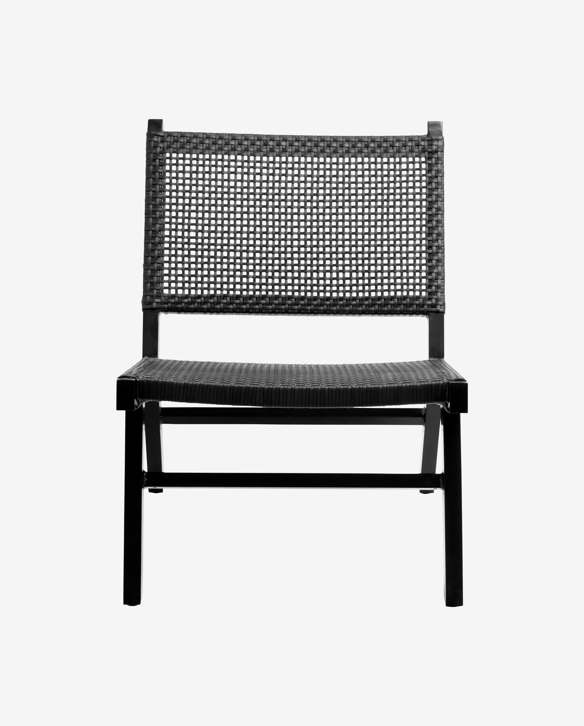 Lounge Stuhl 'VASAI' in Schwarz – Modernes Design für den Außenbereich