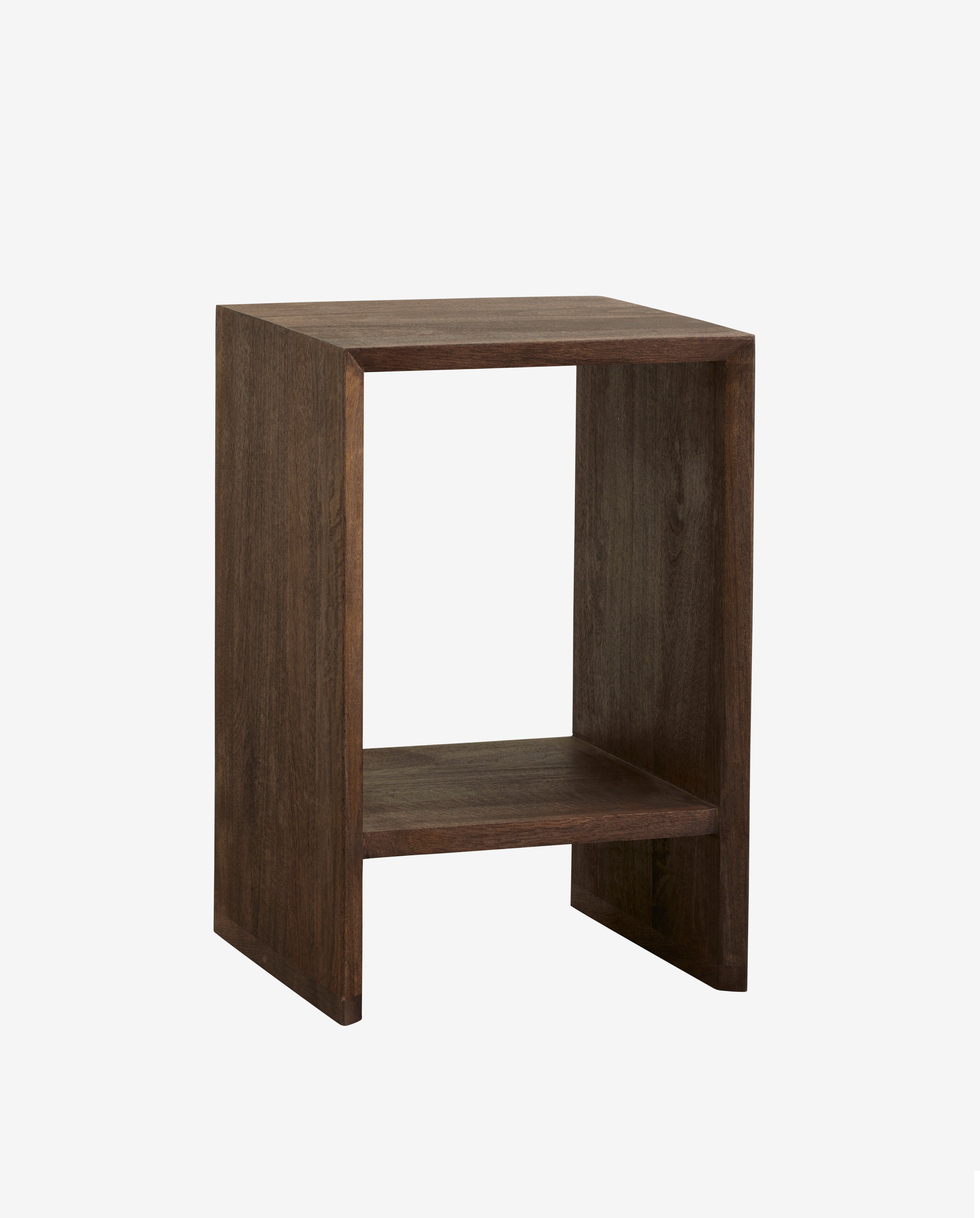 Side table "NAPO" bedside table dark brown
