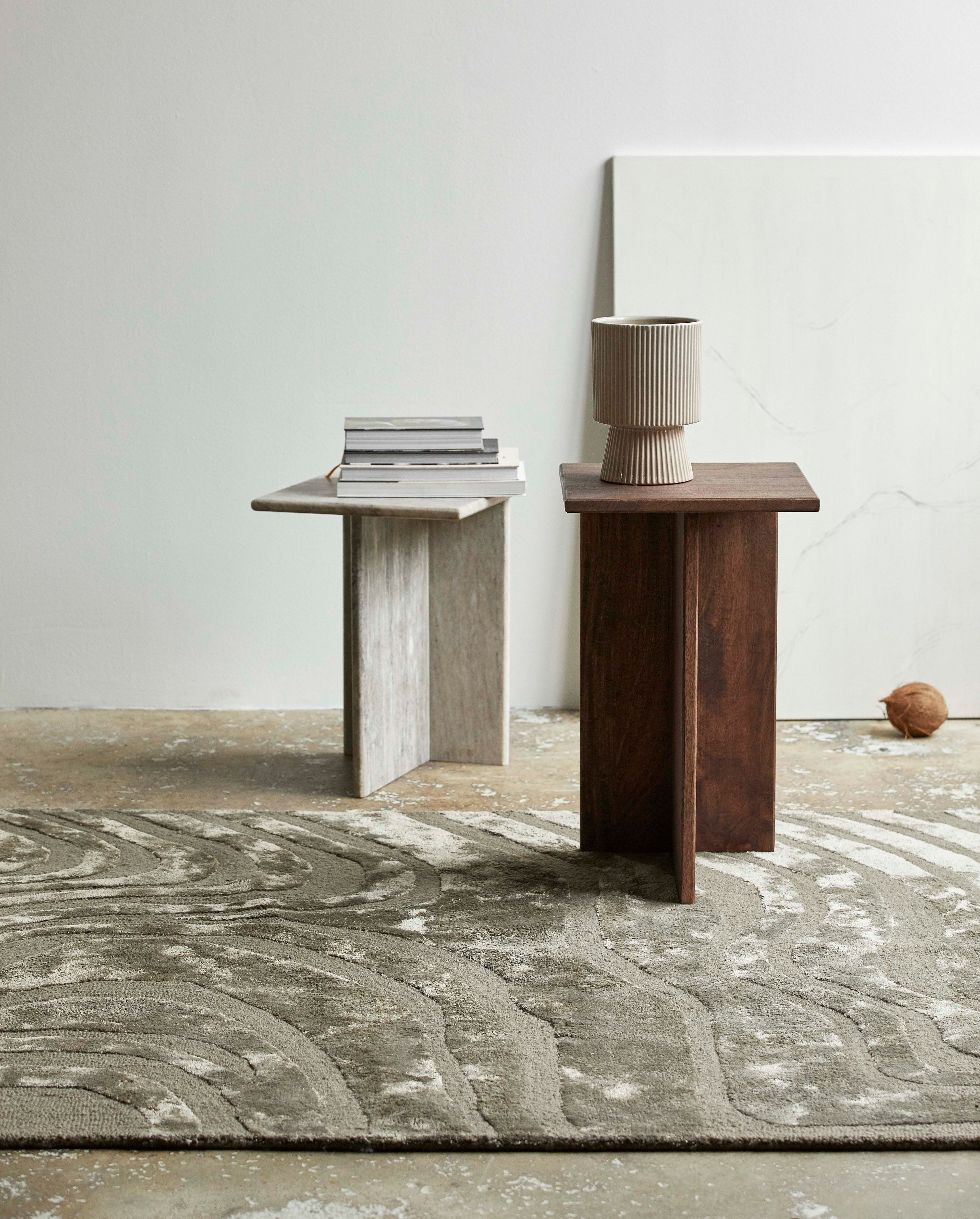 Coffee table "GLINA" wood marble