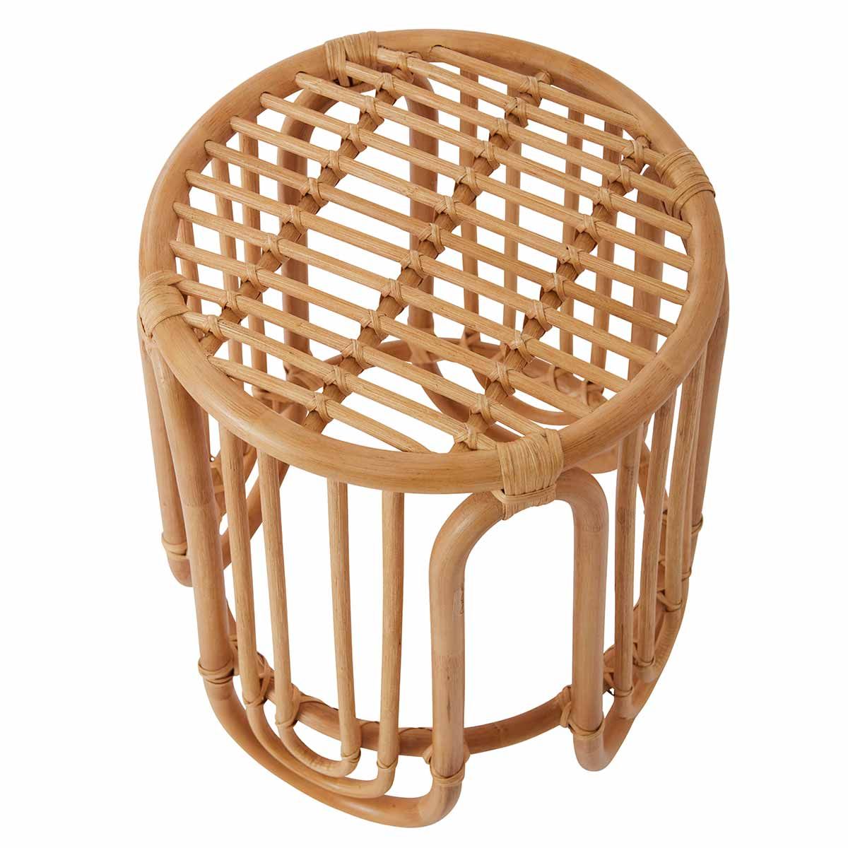 Stuhl "Rainbow" Hocker Rattan Nature