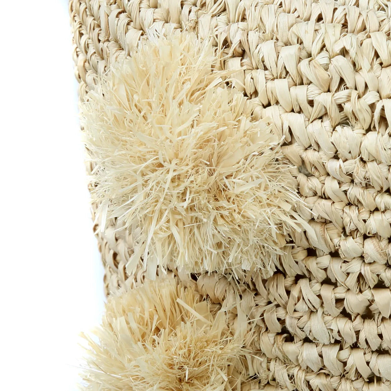 Stool "The Raffia Pom Pom" Chair Natural