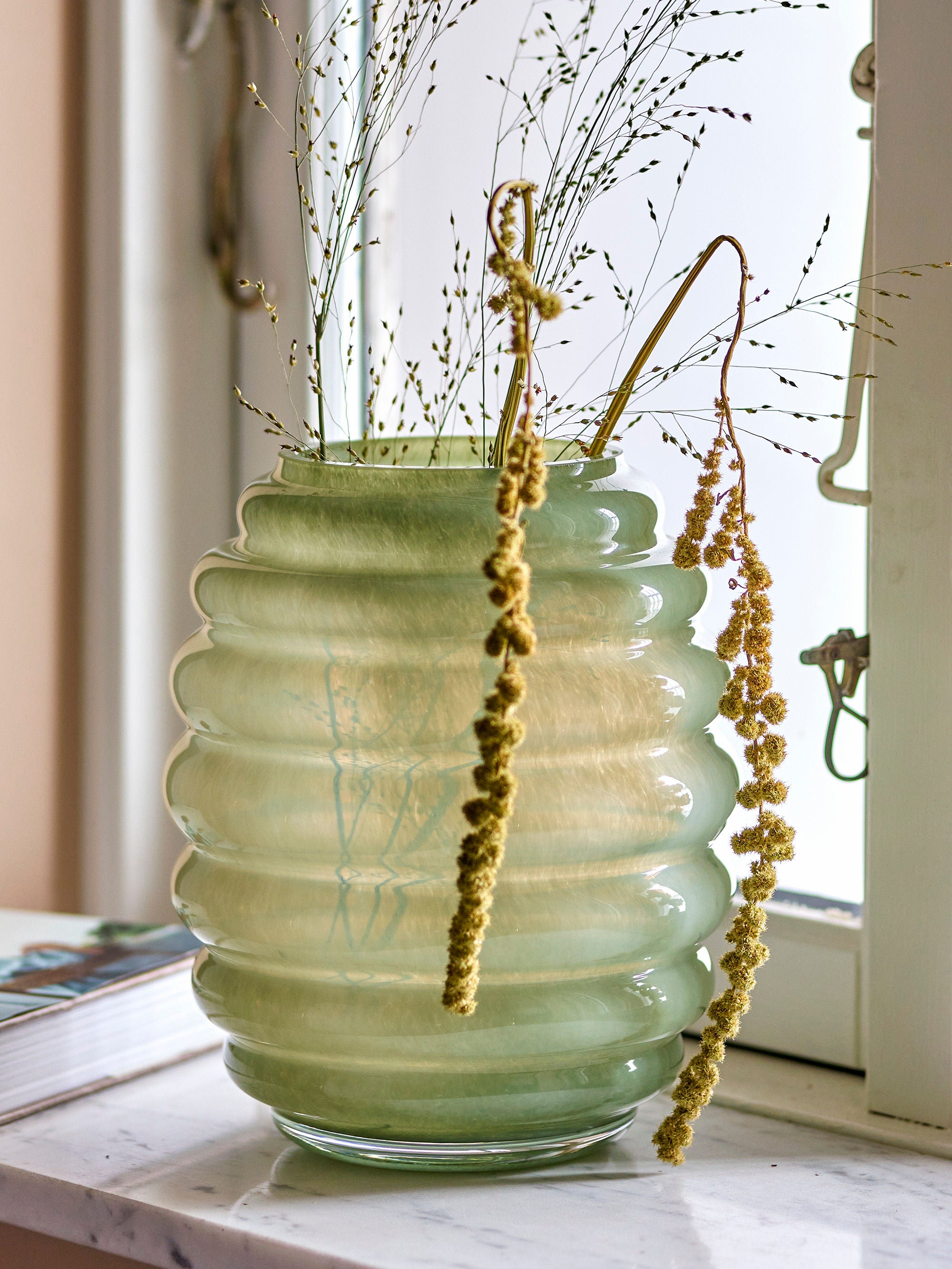 Vase "Saihah" Green Glass