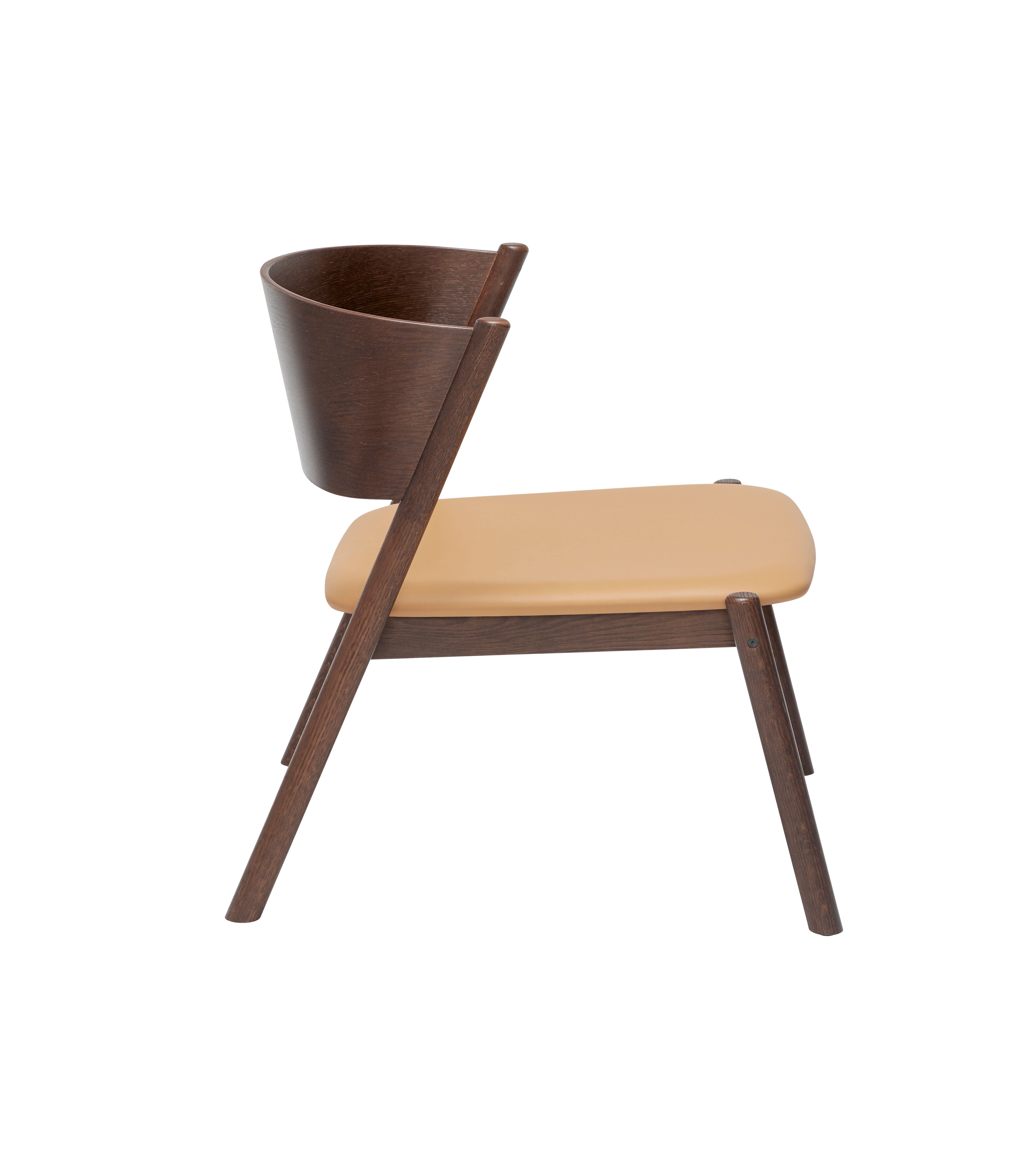 Lounge chair "Oblique" wood dark brown