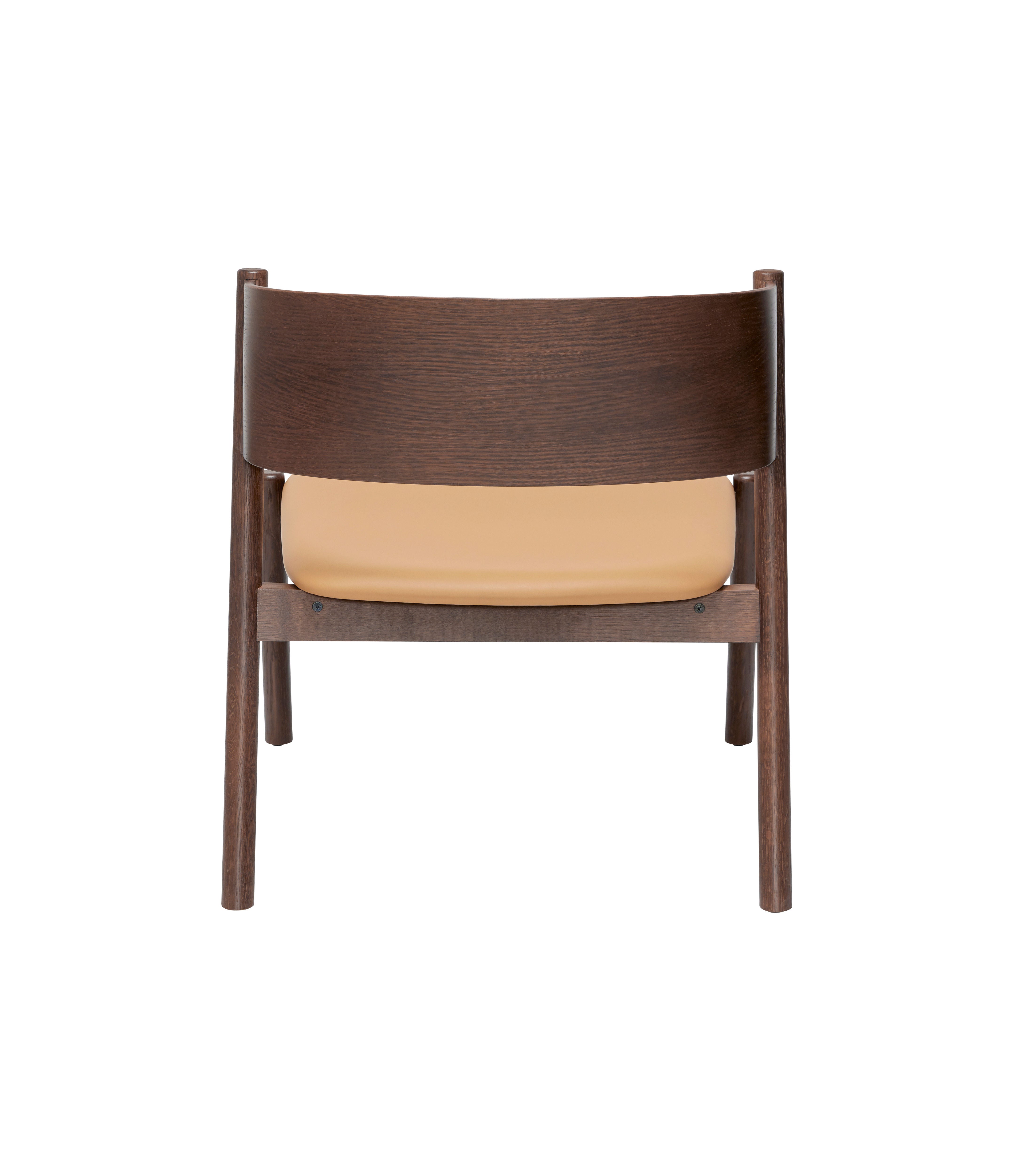 Lounge chair "Oblique" wood dark brown