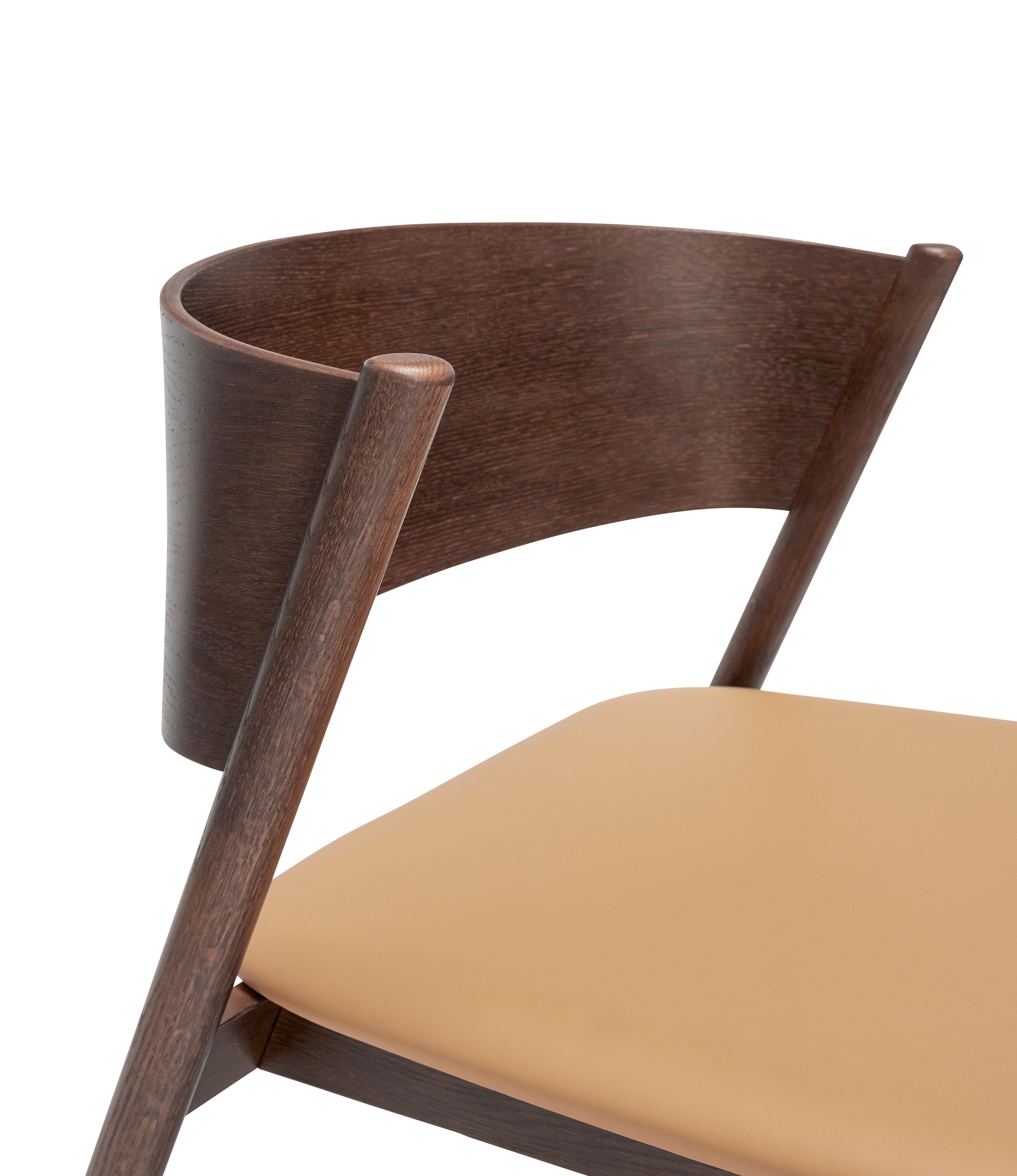 Lounge chair "Oblique" wood dark brown