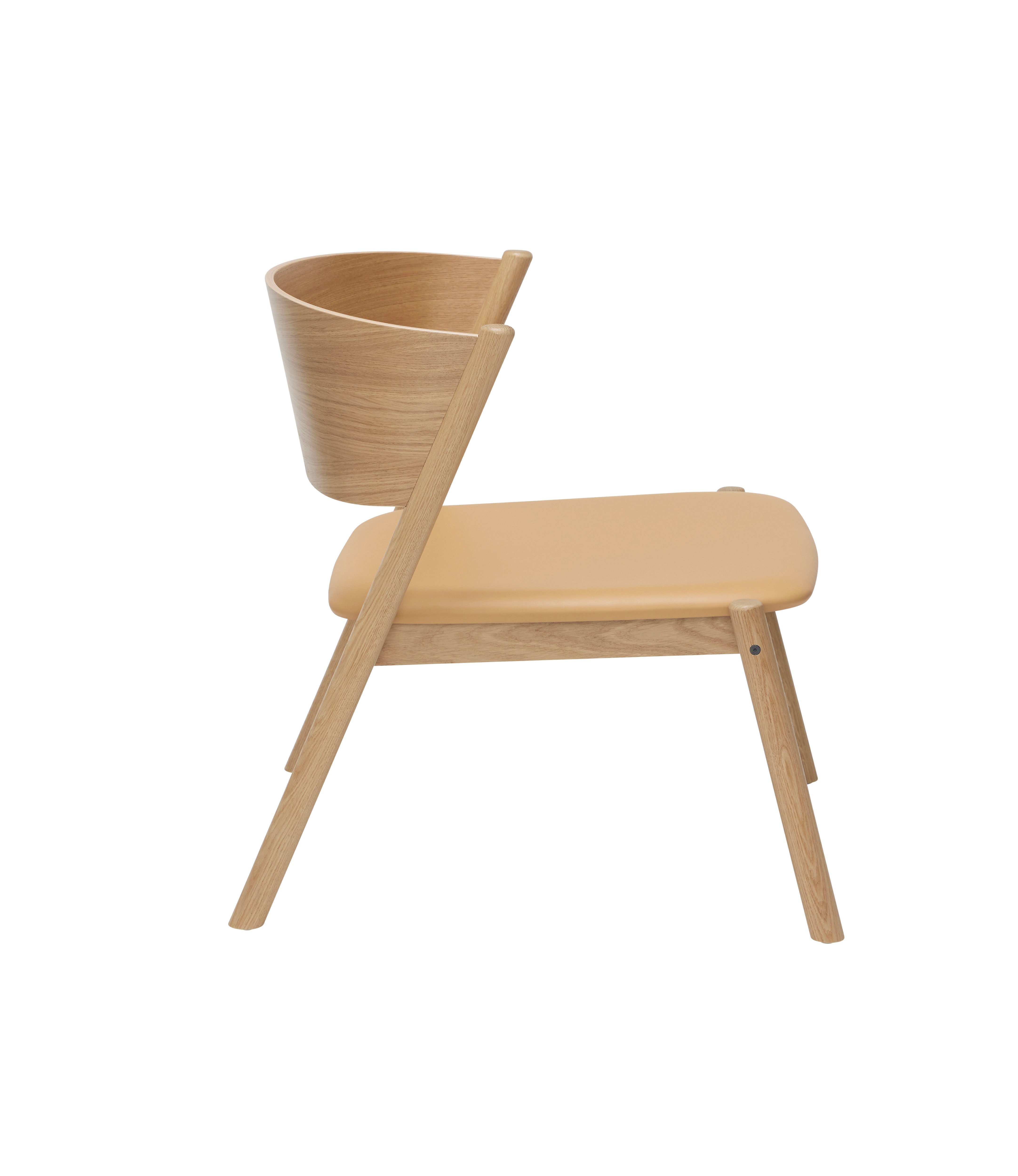 Lounge chair "Oblique" seat natural colour