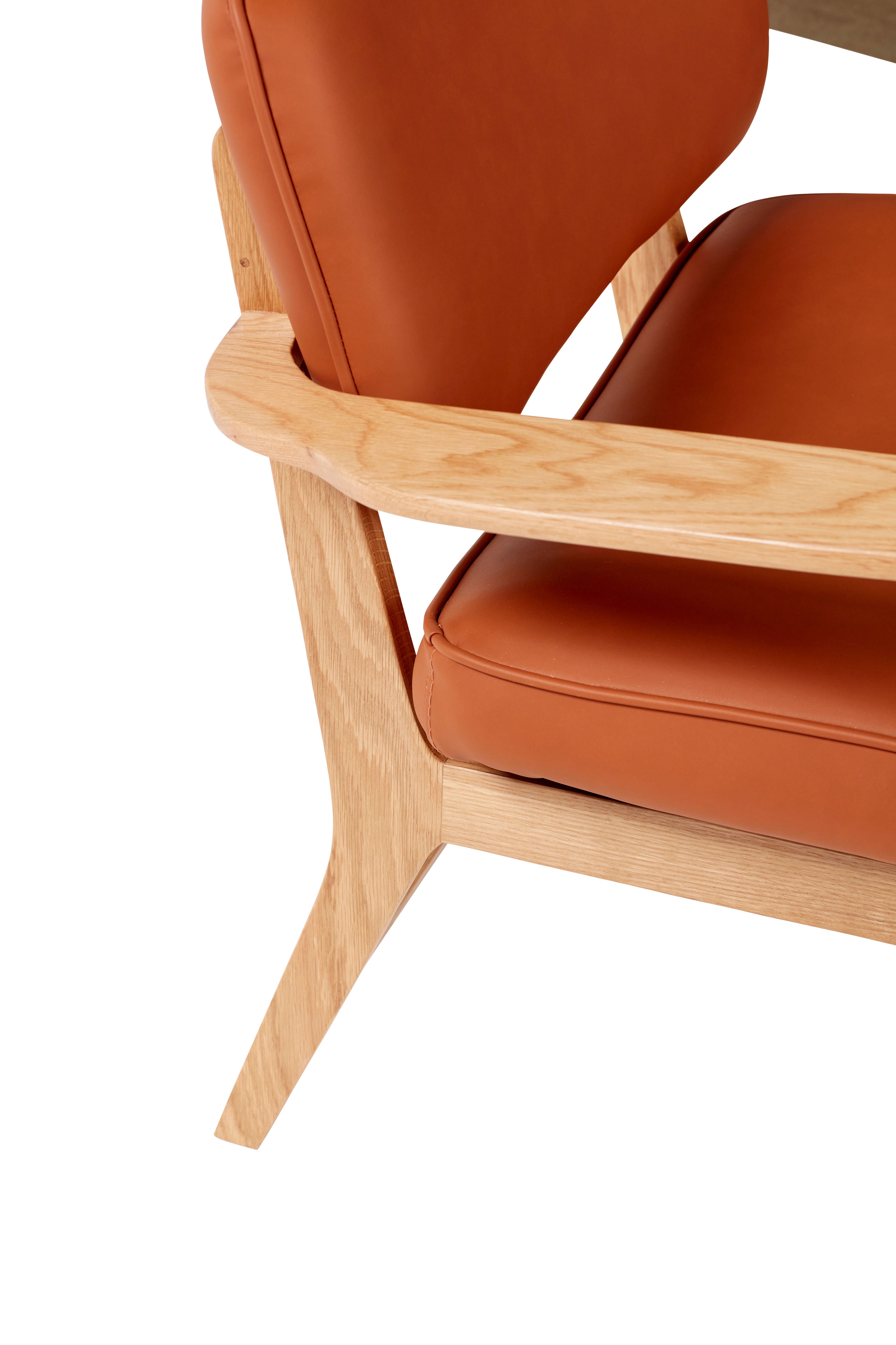 Lounge chair "Haze" brown natural