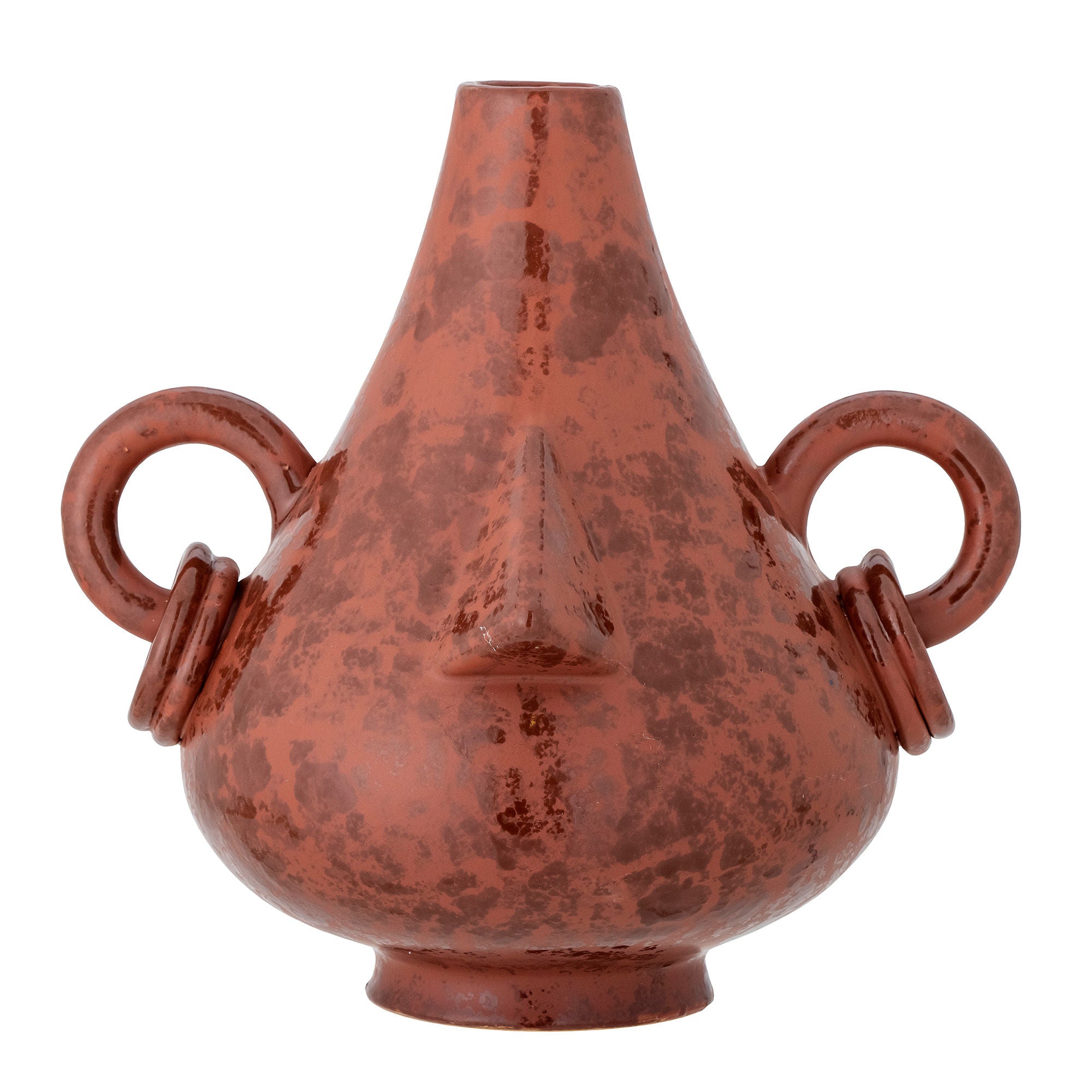 Die "Tarun" Deko-Vase aus braunem Steingut mit reaktiver Glasur in warmen Farben verleiht jedem Raum Persönlichkeit und eine gemütliche Stimmung, perfekt für getrocknete Blumen oder Zweige.