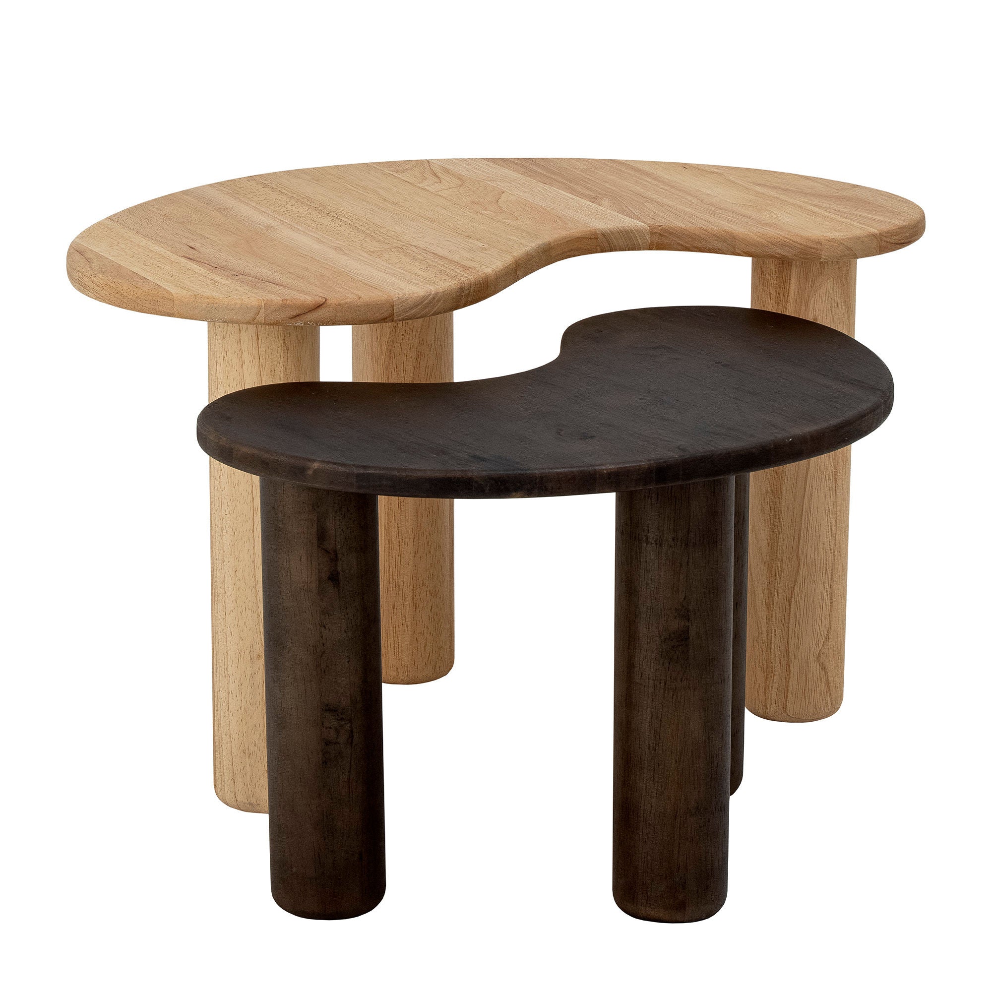 Coffee table "Luppa" natural rubber wood