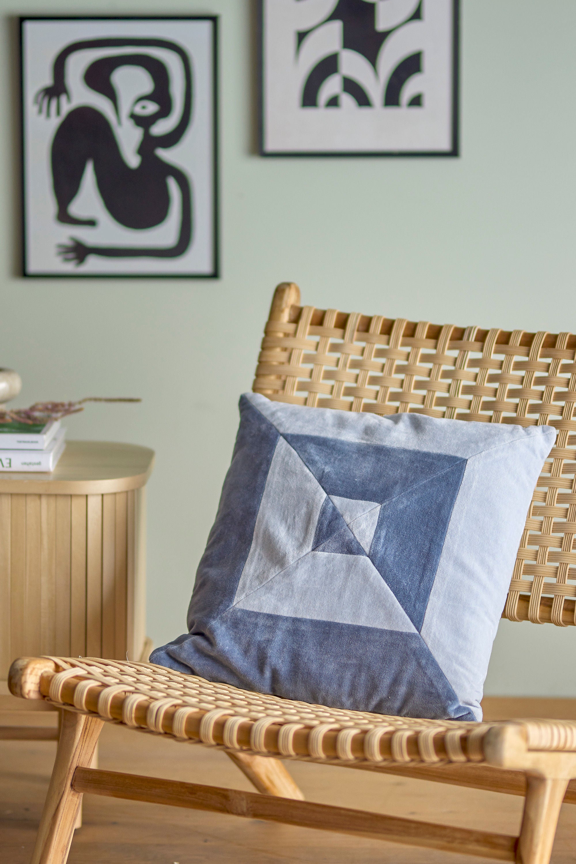 Cushion "Aban" Blue Cotton 